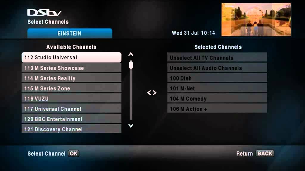 dstv free to air channels